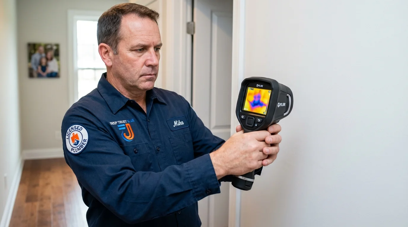 Thermal imaging leak detection by Johns Plumbing LLC in Locust